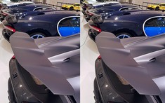 Hình ảnh 3 chiếc Bugatti Chiron xếp cạnh nhau tại Singapore khiến nhà giàu Việt "phát thèm"