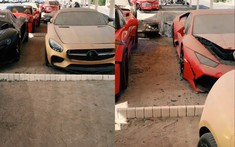 Lộ diện nhiều siêu xe và cả Lamborghini Urus gặp nạn bị bỏ rơi ở "nghĩa địa ô tô" của Dubai