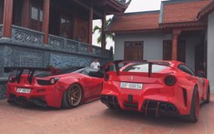 Cặp đôi Ferrari độ độc nhất Việt Nam bất ngờ xuất hiện tại quê làng tỉnh Hải Dương