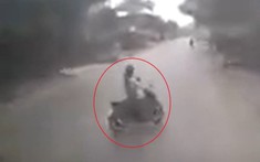 Video: Ô tô tông vào nhà dân vì tránh "nữ Ninja" sang đường không quan sát tại Phú Thọ