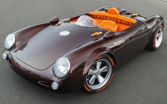 Ngắm tuyệt tác Porsche 550 Spyder độ với chỉ một ghế ngồi trung tâm và động cơ dát vàng