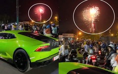 Siêu xe Lamborghini Huracan LP610-4 xanh cốm đón Tết Canh Tý ở Bến Tre