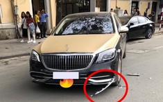 Hà Nội: Honda Lead va chạm với xe siêu sang Mercedes-Maybach S-Class