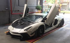 Siêu xe Lamborghini Aventador Limited Edition 50 độc nhất Việt Nam thay áo mới chơi Tết