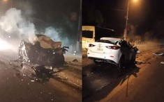 Bắc Giang: Ô tô Mazda3 nghi gây tai nạn rồi bỏ chạy va chạm với xe ben, tài xế tử vong