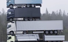 Volvo một lần nữa khiến người ta "cúi đầu khâm phục" với màn quảng cáo chồng "4 chiếc xe tải lên nhau"