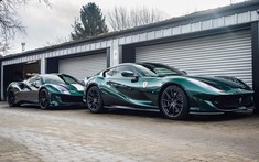 Ferrari 488 Pista và Ferrari 812 Superfast nổi bật trong bộ áo xanh Verde Scuro