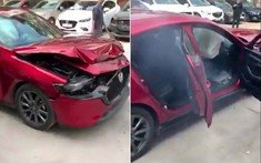 Nhân viên đại lý tại Hà Nội mang Mazda3 2020 ra thử hệ thống phanh tự động và cái kết