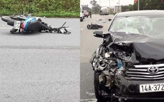 Quảng Ninh: Điều khiển xe máy va chạm trực diện với Toyota Camry, thanh niên tử vong