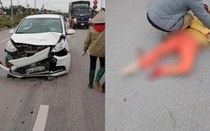 Bắc Giang: Xe máy va chạm với ô tô Hyundai Grand i10, một phụ nữ bị đứt lìa bàn chân