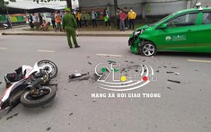 Bắc Ninh: Đối đầu với xe taxi, thanh niên điều khiển xe Yamaha Exciter 150 nguy kịch