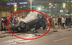 Quảng Ninh: Hyundai Tucson "ngửa bụng" sau tai nạn kinh hoàng vào lúc đêm tối, một người bất tỉnh tại chỗ