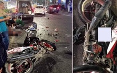Nghệ An: Nam thanh niên nguy kịch sau khi tông xe máy vào đuôi ô tô
