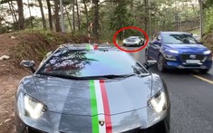 Xem cặp đôi Lamborghini Aventador gầm siêu thấp của đại gia Việt vượt đèo lên Đà Lạt