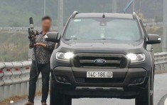 Dừng xe bán tải Ford Ranger trên cao tốc Hạ Long - Hải Phòng để... bắn chim, tài xế bị phạt nặng