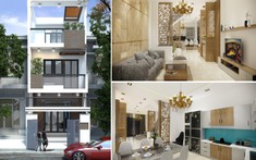 Mẫu thiết kế nhà phố 2 tầng 1 tum hiện đại trên mảnh đất 4,5x16m