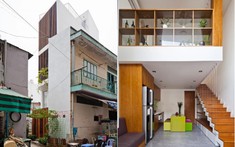 Nhà ống 32m2 xây trên đất méo vẫn đẹp và thoáng đến lạ