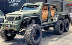 SoFlo E 6x6 - Chiếc xe địa hình 6 bánh cực hầm hố dựa trên Jeep Wrangler, giá khởi điểm 145.000 USD