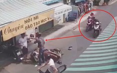 Long Xuyên: "Rớt nài" sau khi cướp giật, kẻ gian bị thanh niên đi Yamaha Exciter đấm không trượt phát nào