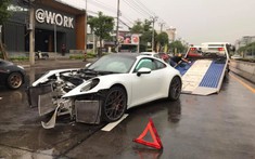Chế độ lái Wet Mode "bất lực" khiến Porsche 911 đời mới nhất nát bét đầu xe sau tai nạn ở Thái Lan trong chiều mưa