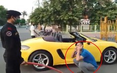 Cư dân mạng hả hê với video cảnh sát Ấn Độ phạt thanh niên chạy xe Porsche mui trần không đeo khẩu trang