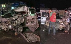 Hà Nam: Toyota Innova nát bét sau va chạm với xe tải, một người nguy kịch
