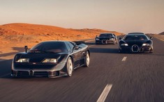 Bộ 3 siêu xe huyền thoại của Bugatti lần đầu đọ dáng cùng nhau, lý lịch mỗi xe đều ấn tượng