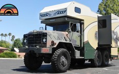 Khâm phục người đàn ông mất 2,5 năm để tự chế xe quân sự 6x6 thành mái nhà di động