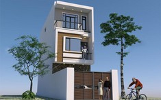 Mẫu nhà ống 3 tầng hiện đại có phòng ngủ cho khách