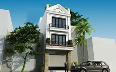 Kiến trúc sư tư vấn thiết kế nhà ống 3 tầng tân cổ điển kết hợp kinh doanh