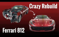 Chứng kiến quá trình sửa chữa như mới siêu xe Ferrari 812 Superfast bị tai nạn vỡ nát đầu