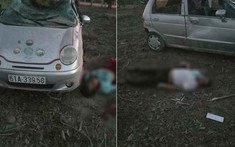 Bình Dương: Ô tô Daewoo Matiz lật nhiều vòng, 5 người bị hất văng ra ngoài và thương vong