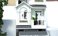 Mẫu thiết kế nhà 1 trệt 2 lầu mái Thái theo phong cách Tân cổ điển
