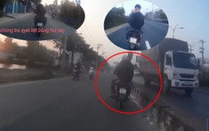 Video: "Hiệp sĩ" SBC Củ Chi truy đuổi hai thanh niên 2k chạy Yamaha Exciter giật điện thoại như phim hành động