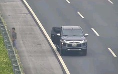 Đỗ ô tô Mitsubishi để đi vệ sinh trên cao tốc Hà Nội - Hải Phòng, tài xế có thể bị phạt 8 triệu đồng