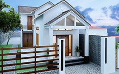Thiết kế nhà cấp 4 mái Thái có gác lửng tiết kiệm chi phí cho gia đình trẻ