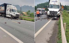Lạng Sơn: Xe container chạy lấn làn, tông liên hoàn 5 xe khiến 5 người thương vong