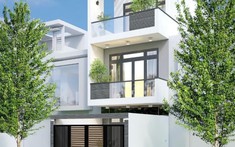 Mẫu thiết kế nhà 1 trệt 1 lầu sân thượng tiết kiệm chi phí