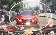 Video: Nữ lái Range Rover Evoque chạy ngược chiều gây tắc đường còn đòi ô tô đi đúng chiều tránh đường