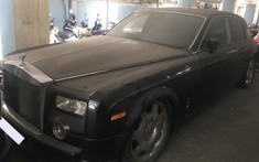Rolls-Royce Phantom của đại gia Việt "ngủ nướng" dưới hầm gửi xe nhiều năm khiến ngoại thất đóng bụi dày đặc