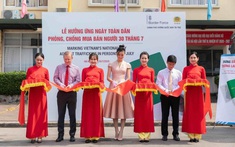 Hoa hậu Thế giới Việt Nam 2019 Lương Thuỳ Linh cùng ĐSQ Anh tuyên truyền phòng, chống mua bán người