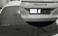 Porsche Panamera biển tứ quý 6 "làm bạn" với bụi trong hầm gửi xe cùng nhiều dòng chữ gạ bán