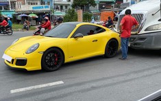 Sài Gòn: Porsche 911 Carrera GTS hơn 8 tỷ đồng xảy ra va chạm giao thông với xe container