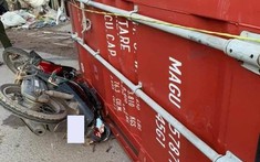 Bình Dương: Thùng container rơi xuống đường, đè trúng hai xe máy làm 2 người thương vong