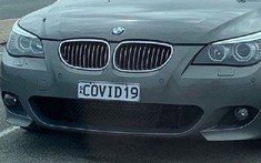 Chiếc xe sang BMW 5-Series đeo biển số "COVID19" bị bỏ rơi tại sân bay