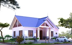 Biệt thự 1 tầng mái Thái hiện đại với nhiều khoảng xanh mát mắt
