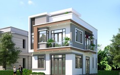 Mẫu biệt thự 2 tầng hiện đại diện tích 80m2, có phòng ngủ cho ông bà