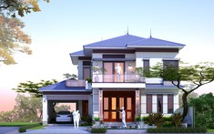 Thiết kế biệt thự 2 tầng thoáng đãng, sang trọng ở ngoại thành Hà Nội