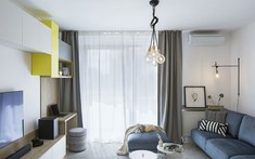 Màu sắc phối kết lạ mắt trong căn hộ nhỏ ở Romania