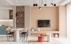 Rộng chưa tới 60m2, căn hộ nhỏ vẫn có 2 phòng ngủ gọn xinh